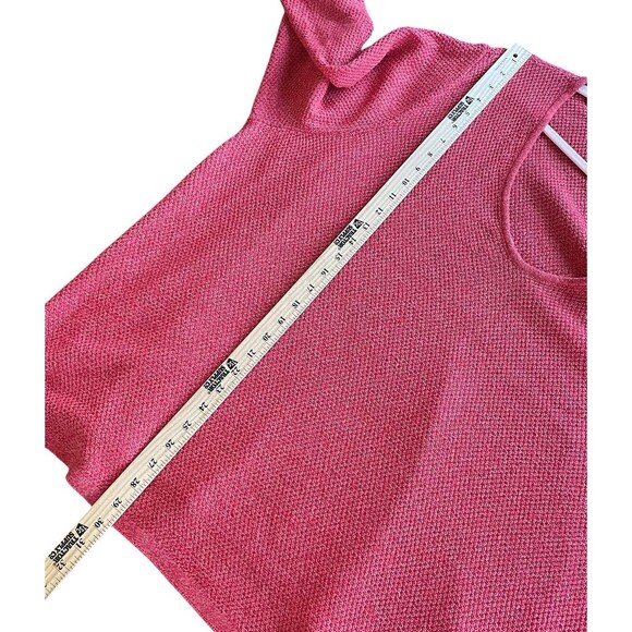 J Jill Sweater Women's Large Coral  V Neck Textured Knit Cotton Blend Casual 4XL - Picture 7 of 10